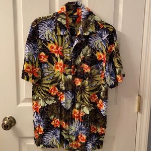 George Button-Down Floral Short Sleeve Top